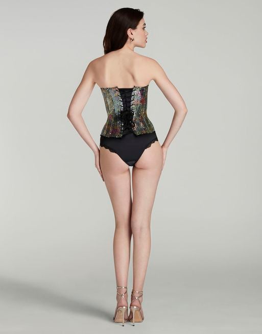 Izzi Corset in Silver/Multi  By Agent Provocateur All Lingerie