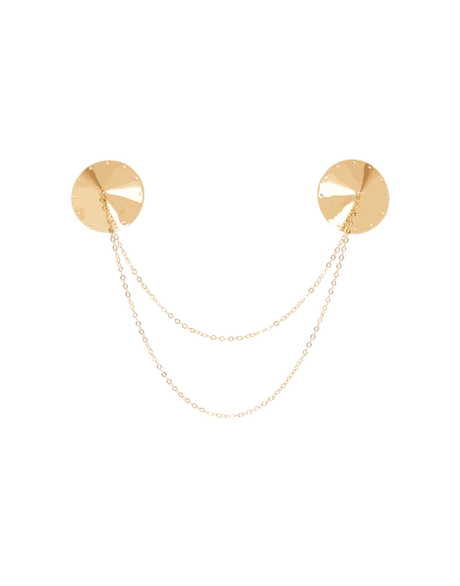 Vinyl And Chain Bra With Attached Studded Pasties, Adjustable Back Buckle Closure And Matching G-string main image 1