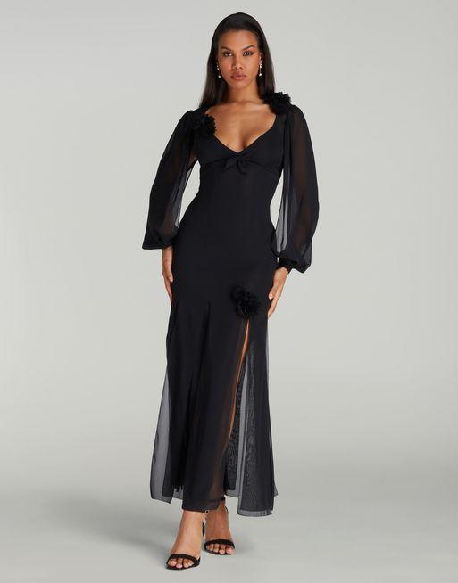 agent provocateur black dress Chrissi Long Dress in Black