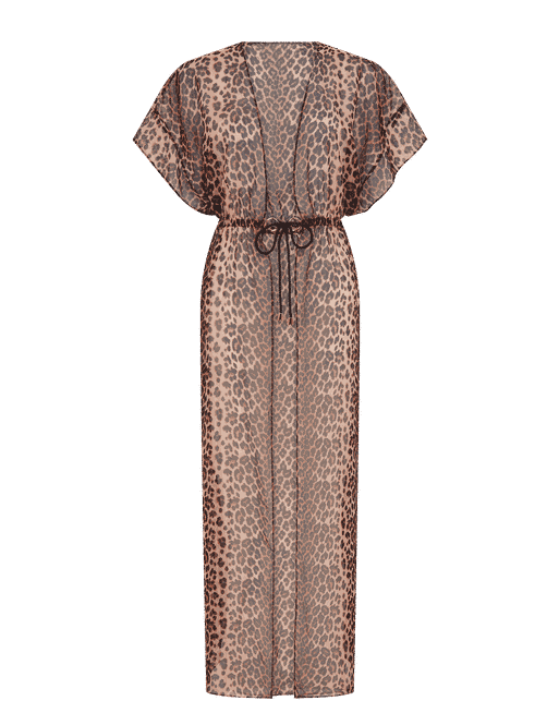 Long leopard print kaftan shop
