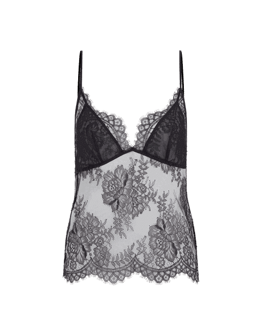 Agent Provocateur Camilla Waspie In Black Chantilly Leavers Lace