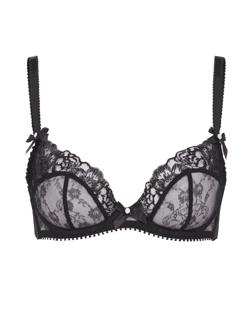 Edwina Plunge Underwired Bra in Black By Agent Provocateur Outlet