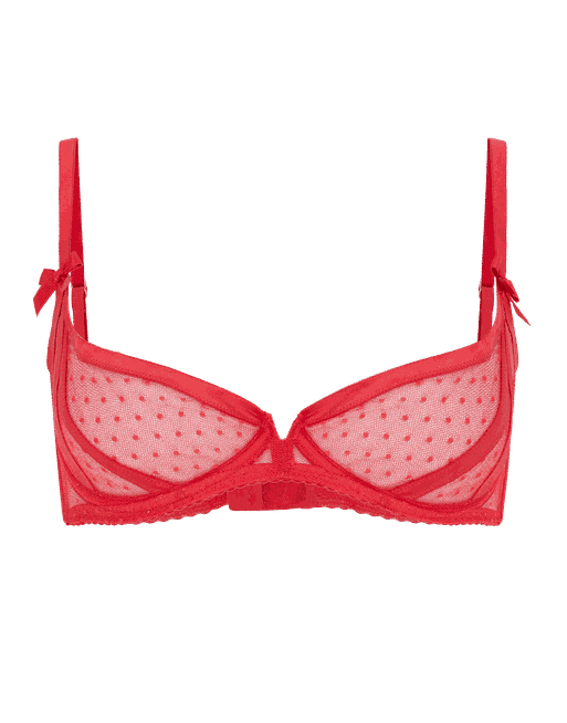 Ellora Demi Cup Underwired Bra in Red | By Agent Provocateur