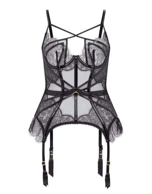 Foxie Basque in Black