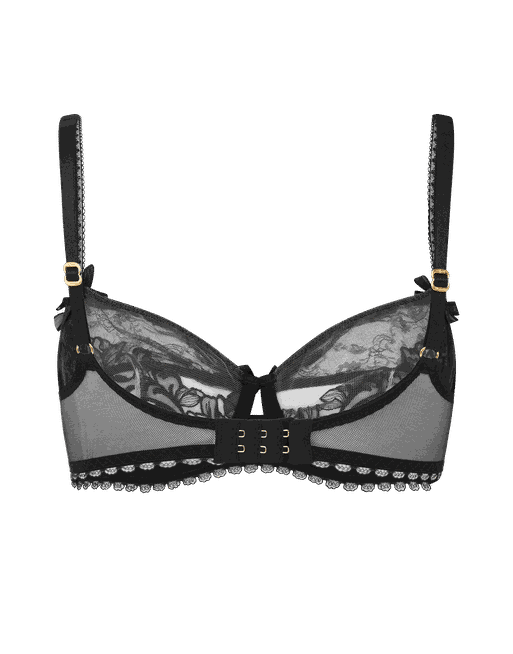 Violah Plunge Underwired Bra in Black