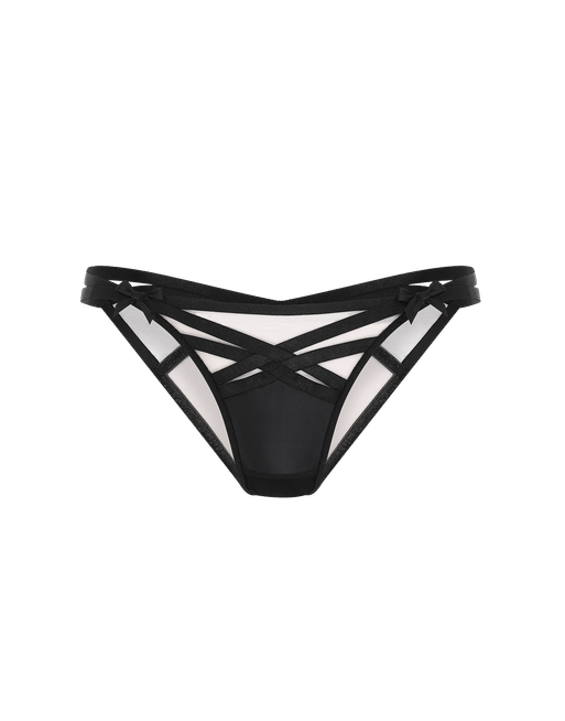Agent Provocateur Briellla Black Silk Waspie Briella Plunge Underwired Bra in Black/Sand | By Agent  main image 2