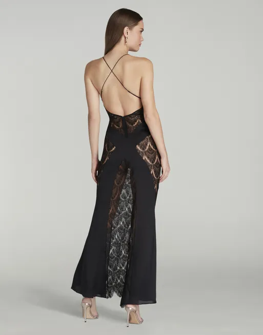 【AGENT PROVOCATEUR】ap shimee slip ld24 Emie Long Slip in Black | By Agent Provocateur All Nightwear