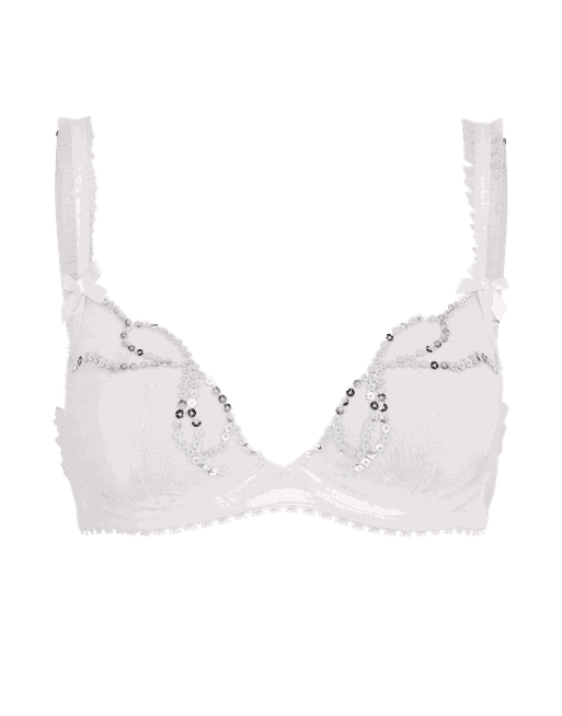 Jayce Plunge Underwired Bra in White