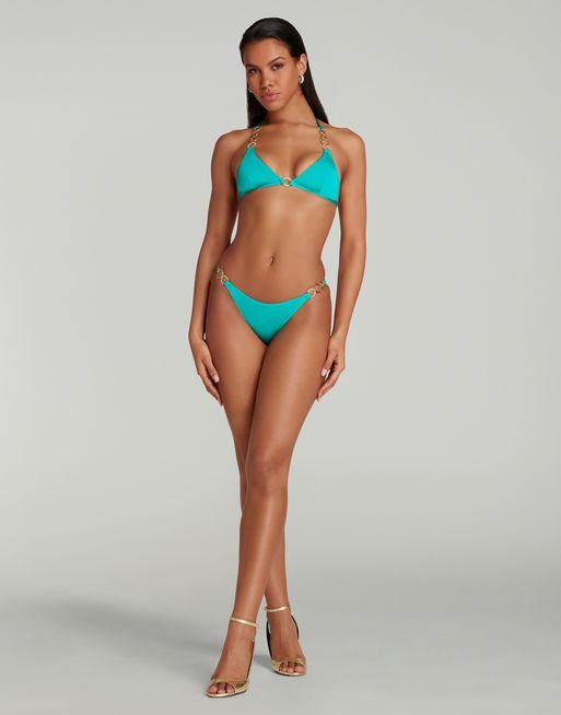 Lustia Bikini Top in Turquoise/Gold | By Agent Provocateur