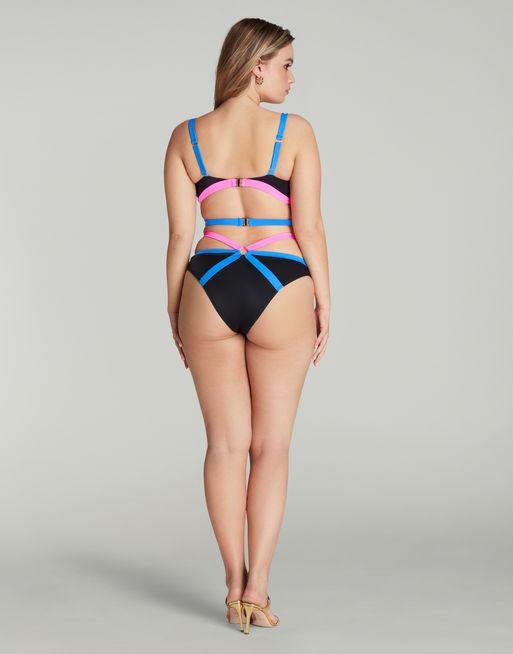Imizia Bikini Bottom in Black/Blue/Pink | By Agent Provocateur