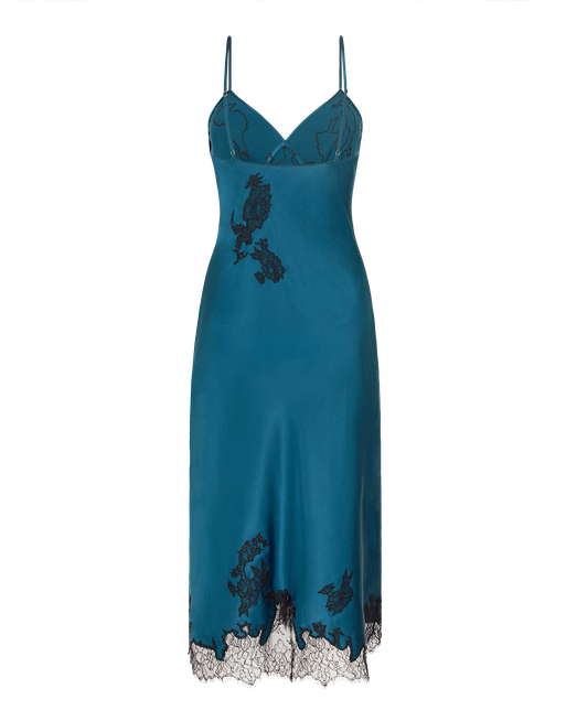 Robe Longue De Soirée Agent Provocateur - Modèle Anissa - Taille Small/Medium - Bleu - En Soie - Neuf Sans Étiquettes
