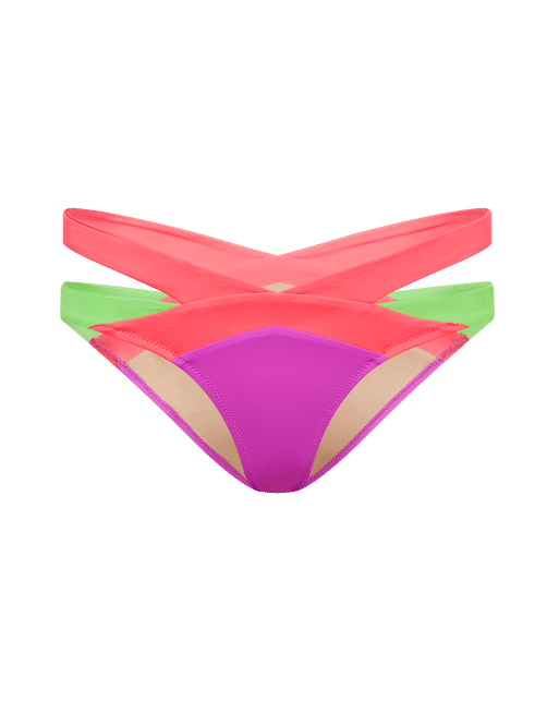 Mazzy Bikini Bottom in Pink/Green/Purple |By Agent
