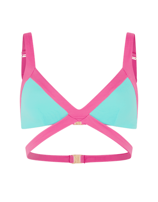 Agent Provocateur 水着セット Mazzy Bikini Top in Pink/Mint | By Agent Provocateur