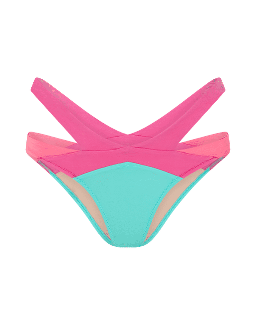Mazzy Bikini Bottom in Pink/Mint | By Agent Provocateur