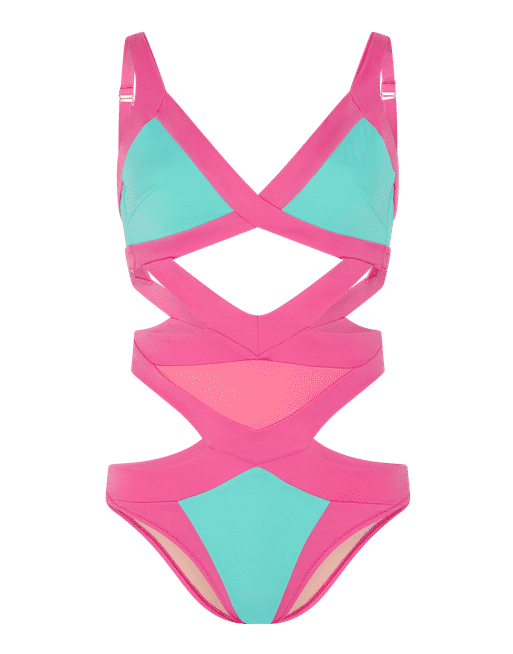 Mazzy Swimsuit in Pink/Mint | By Agent Provocateur New In