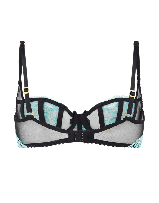 Rozlyn Balconette Underwire Bra in Mint/Black| By Agent Provocateur