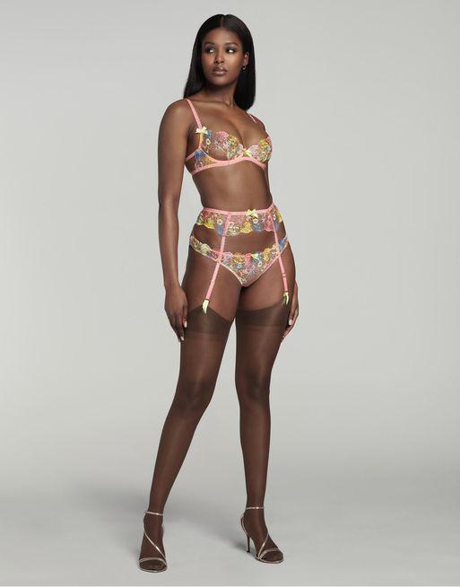Zuri Plunge Underwired Bra in Multicolour | By Agent Provocateur
