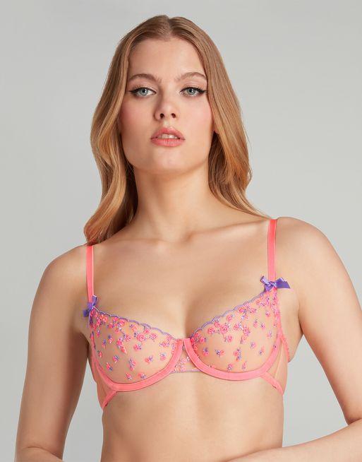 Lissa Plunge Underwired Bra in Pink/Lilac | By Agent Provocateur