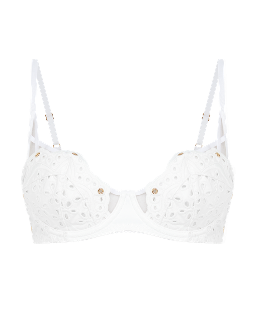 Nicoletti Plunge Underwired Bra in White |By Agent Provocateur