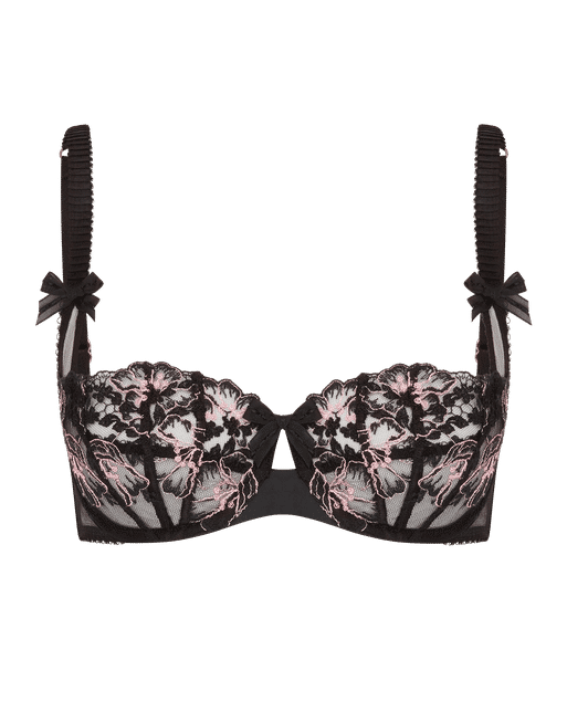 Lana Balcony Non Padded Bra in Black/Pink | By Agent Provocateur