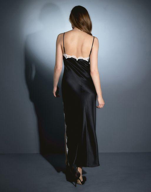 Nelle Long Slip in Black/Ivory | By Agent Provocateur All Nightwear