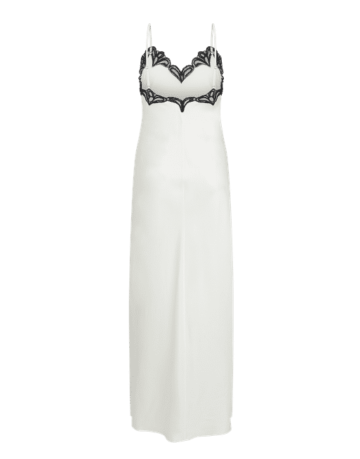 Nelle Long Slip in Ivory/Black | By Agent Provocateur All Nightwear