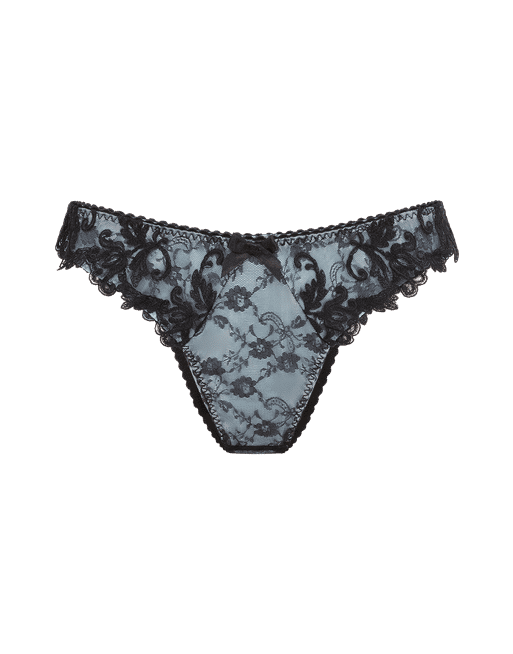 Clarette Brazilian Brief in Blue/Black | By Agent Provocateur