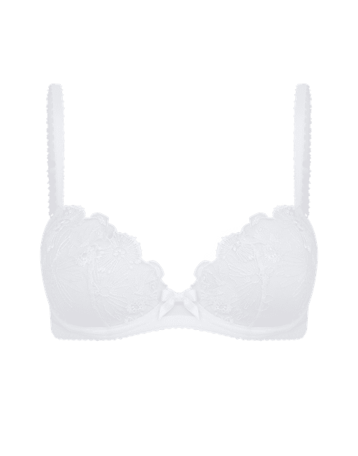 Jayce Plunge Underwired Bra in White