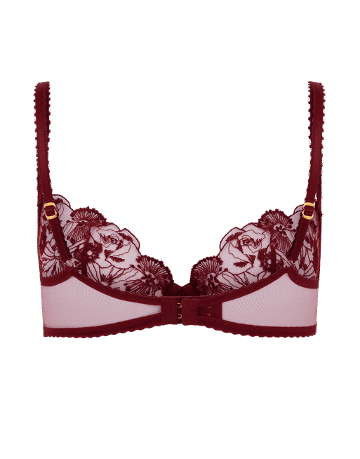 Jayce Plunge Underwired Bra in Burgundy | By Agent Provocateur