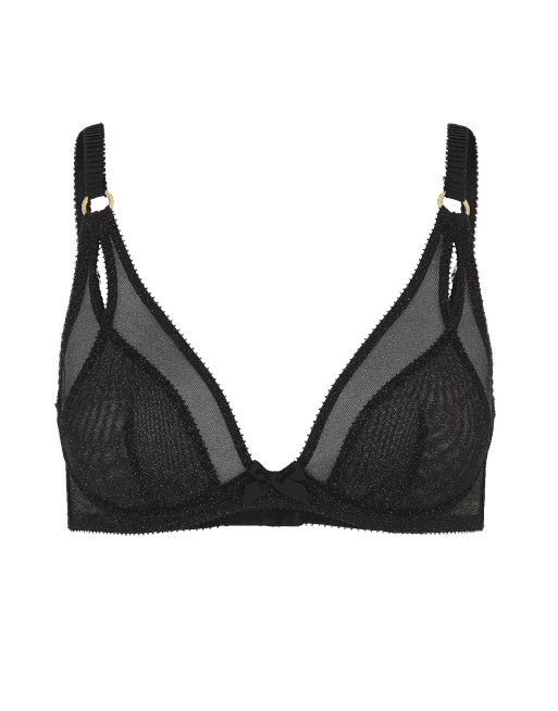 Foxie High Apex Underwired Bra in Black