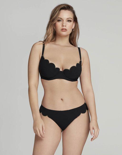 Plus size black bikini top hotsell