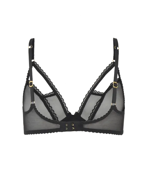 Fia Plunge Underwired Bra in Black