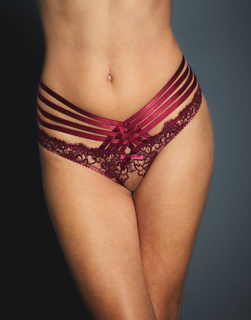 Dioni Full Brief in Burgundy | By Agent Provocateur