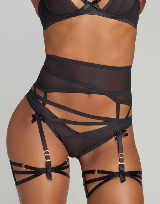 Dioni Garter Set in Black  By Agent Provocateur New In