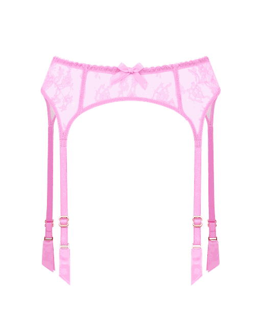 buy now pay later sex toys Pink Silky soft Garter Belt | Sexy Satin Suspender