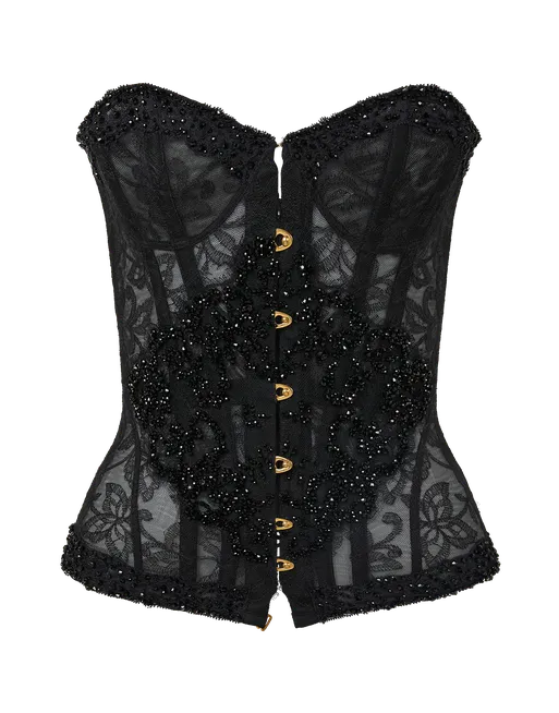 Drew Corset Top in Black  By Agent Provocateur patest