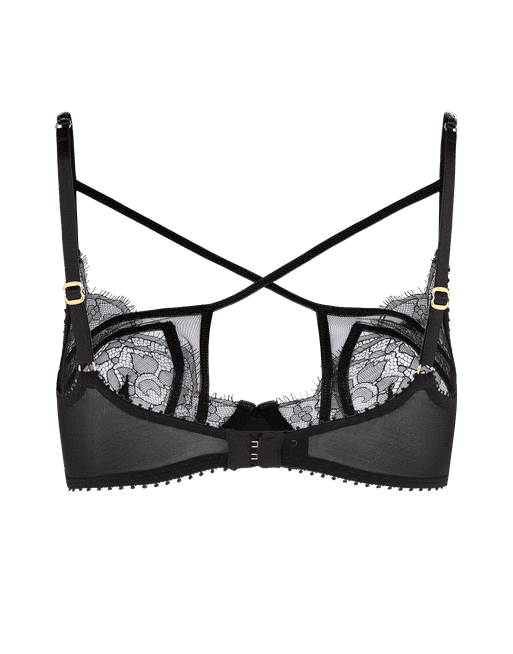 Foxie High Apex Underwired Bra in Black