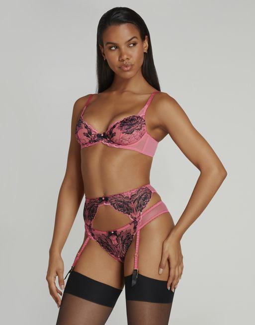 Yara 1 Suspender in Pink/Black | By Agent Provocateur